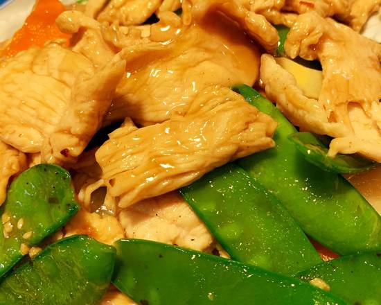 43. 雪豆鷄片 Poulet avec pois mange-tout Sliced Chicken and Snow Peas